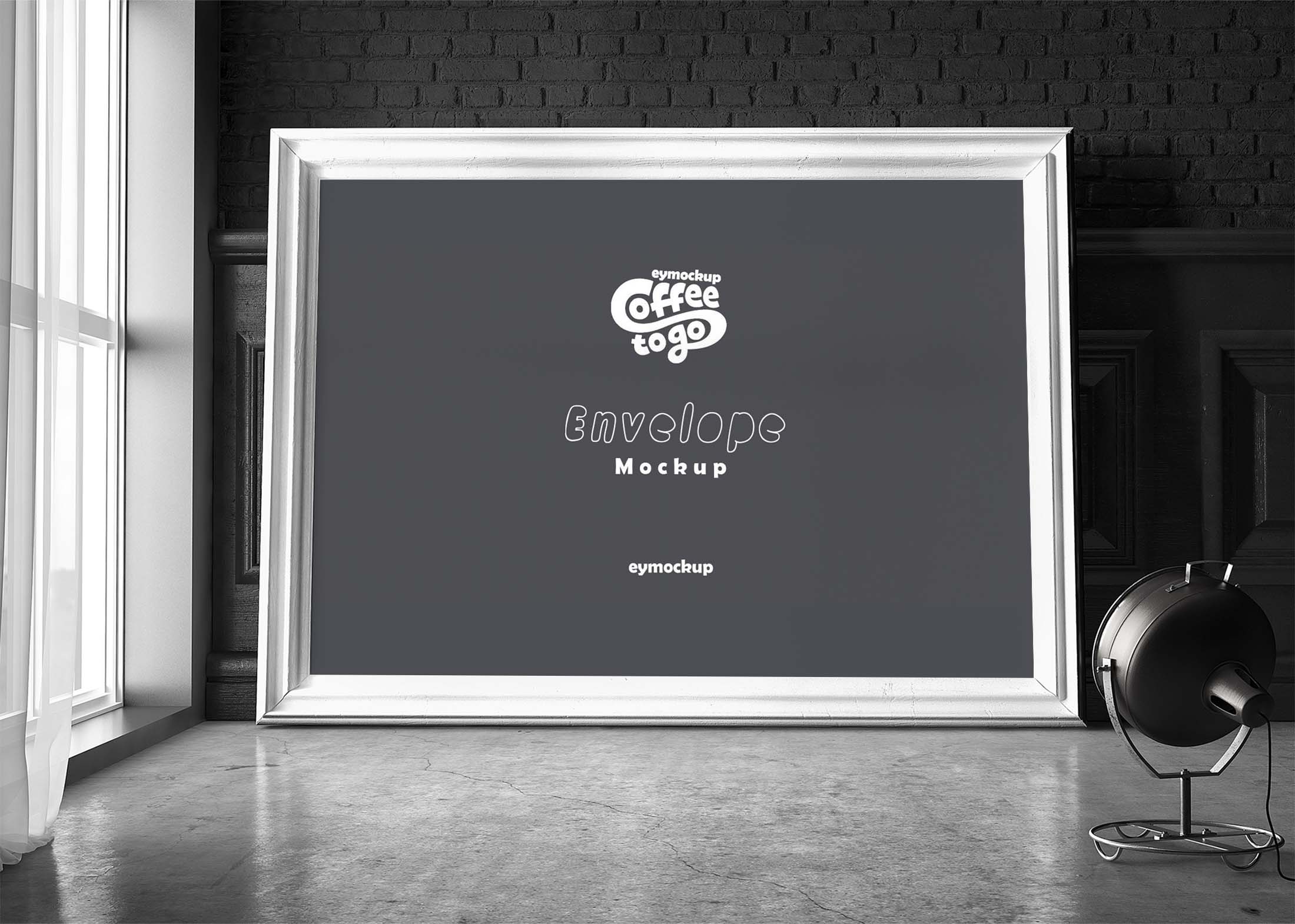 Free Horizontal Frame Poster Mockup