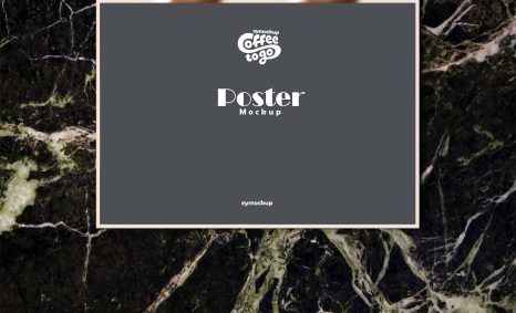 Free Horizontal Poster PSD Mockup