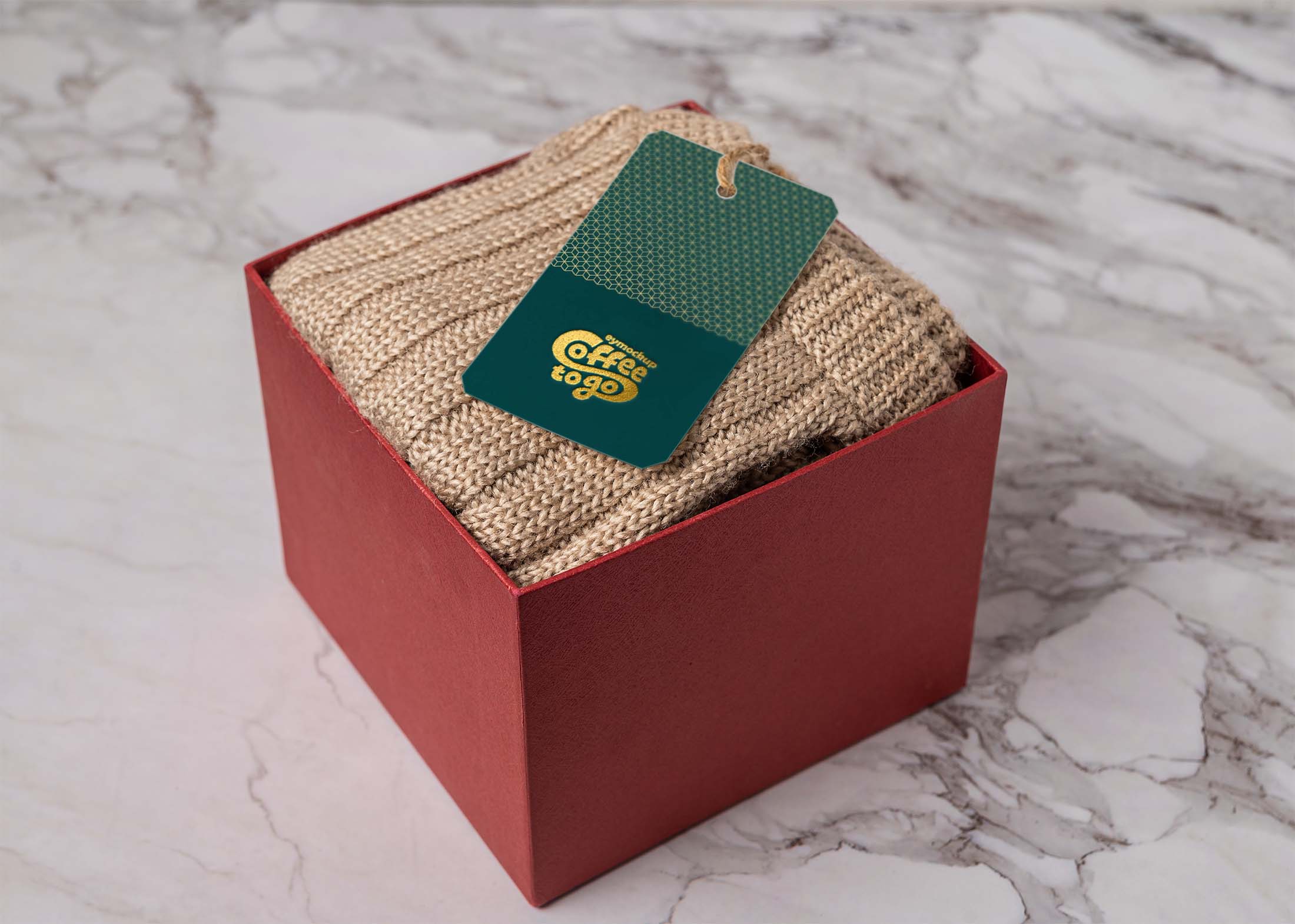 Free Luggage Tag Mockup