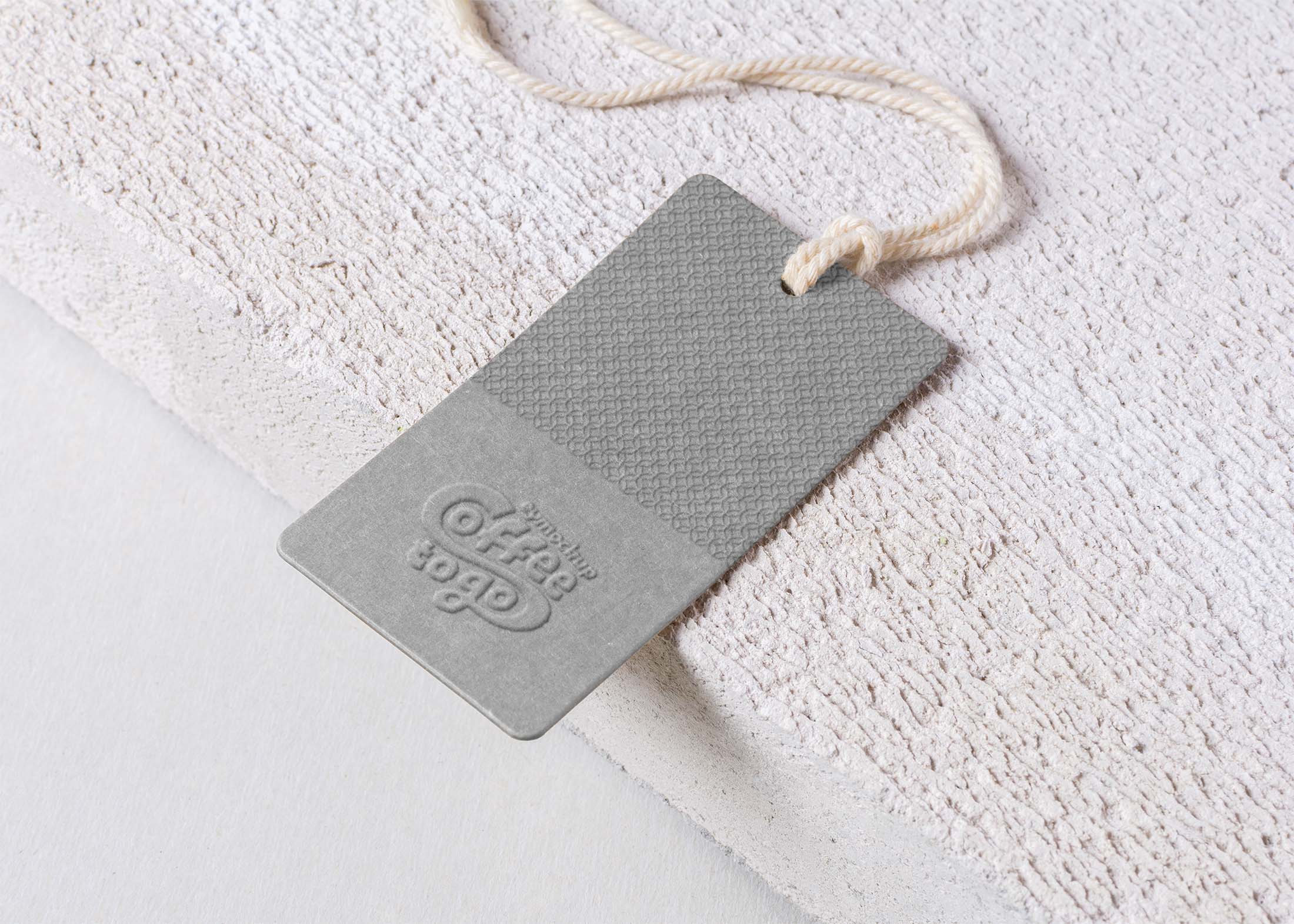 Free Luxury Embrossed Tag Mockup