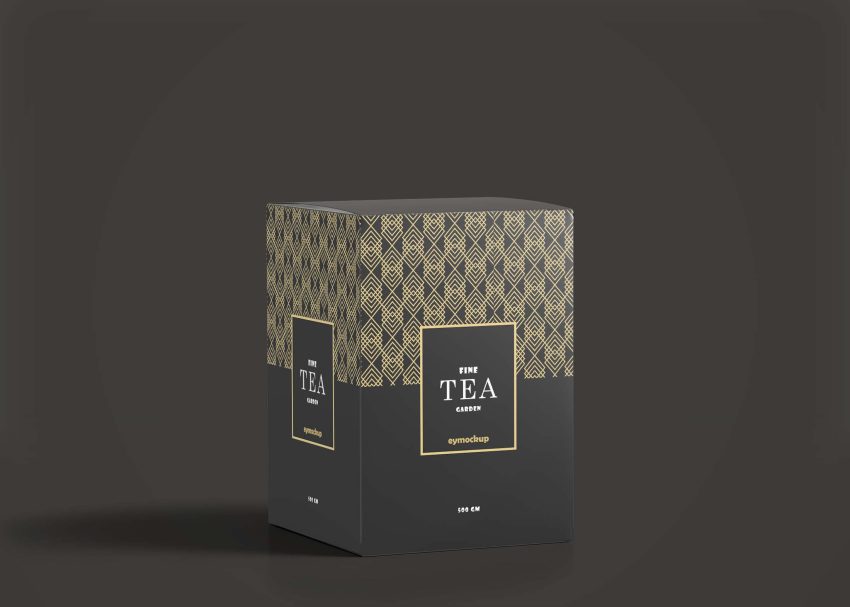 Free Luxury Tea Box Mockup