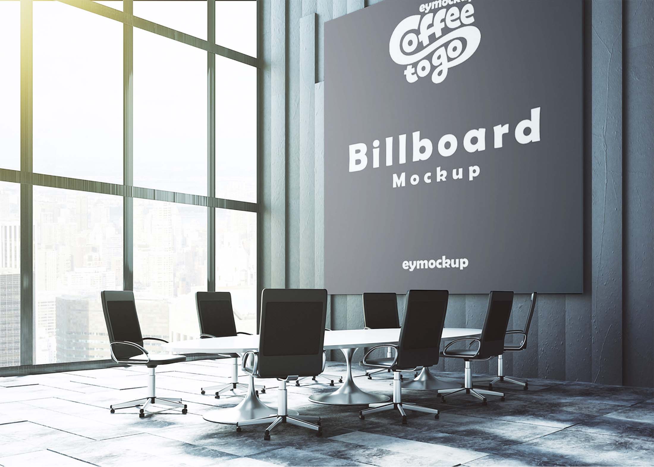 Download Free Meeting Room Mockup 8 Free Meeting Room Billboard Mockup