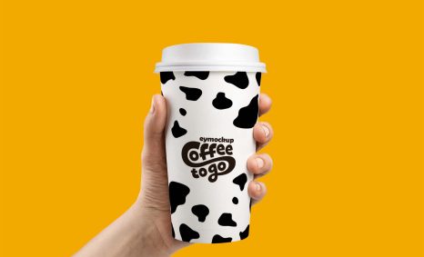 Free Milk Paper Cup Mockup