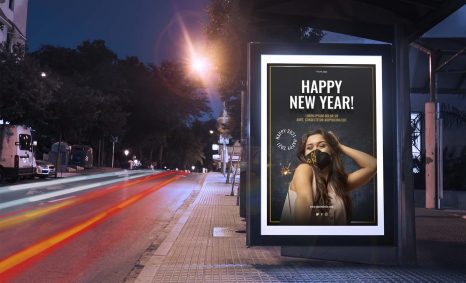 Free Outdoor Poster Signage Mockup