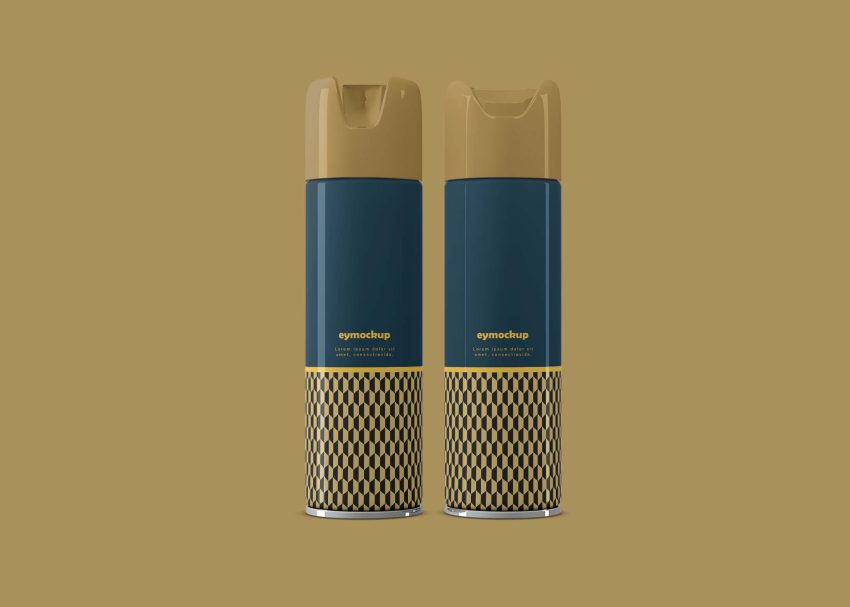 Free PSD Mockups 2 Free PSD Premium Deo Bottle Mockup