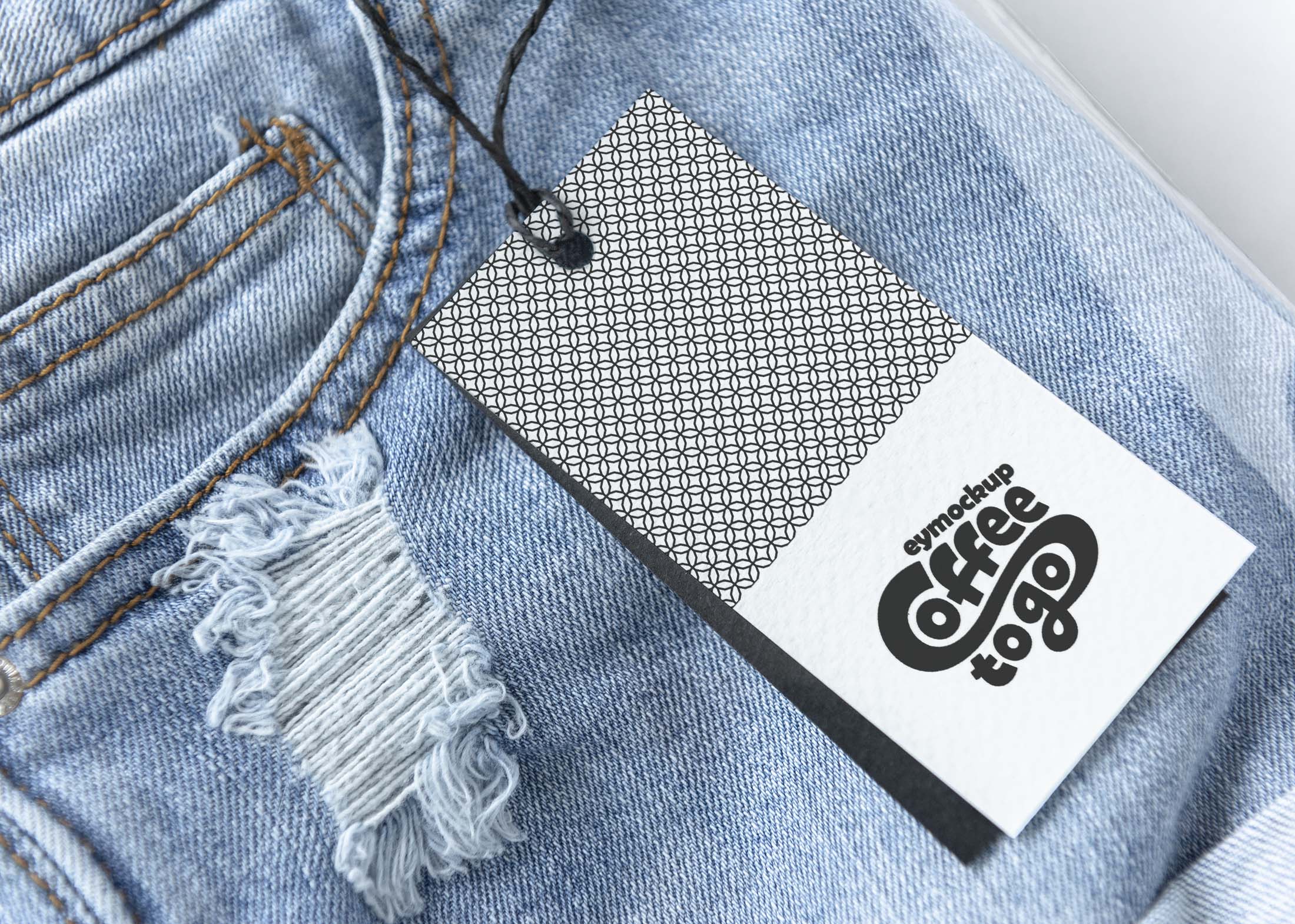 Free Pant Tag Mockup