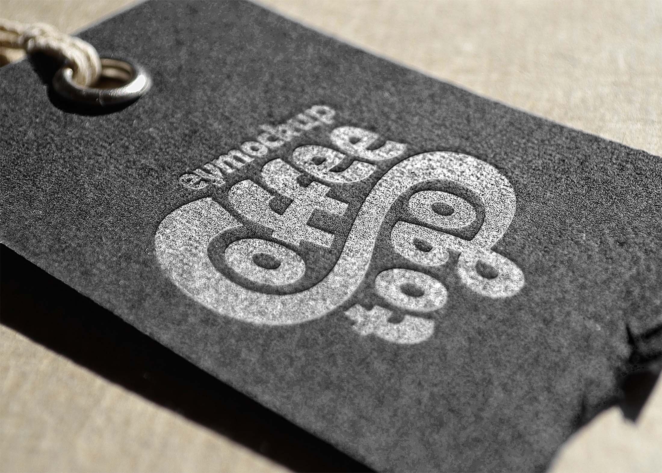Free Premium Paper Tag Mockup