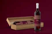 Free Prime Wine Bottle Mockup