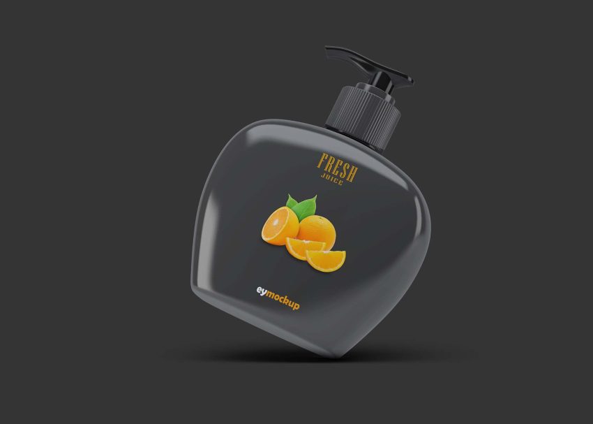 Free PSD Mockups 4 Free Pump Lid Bottle Mockup