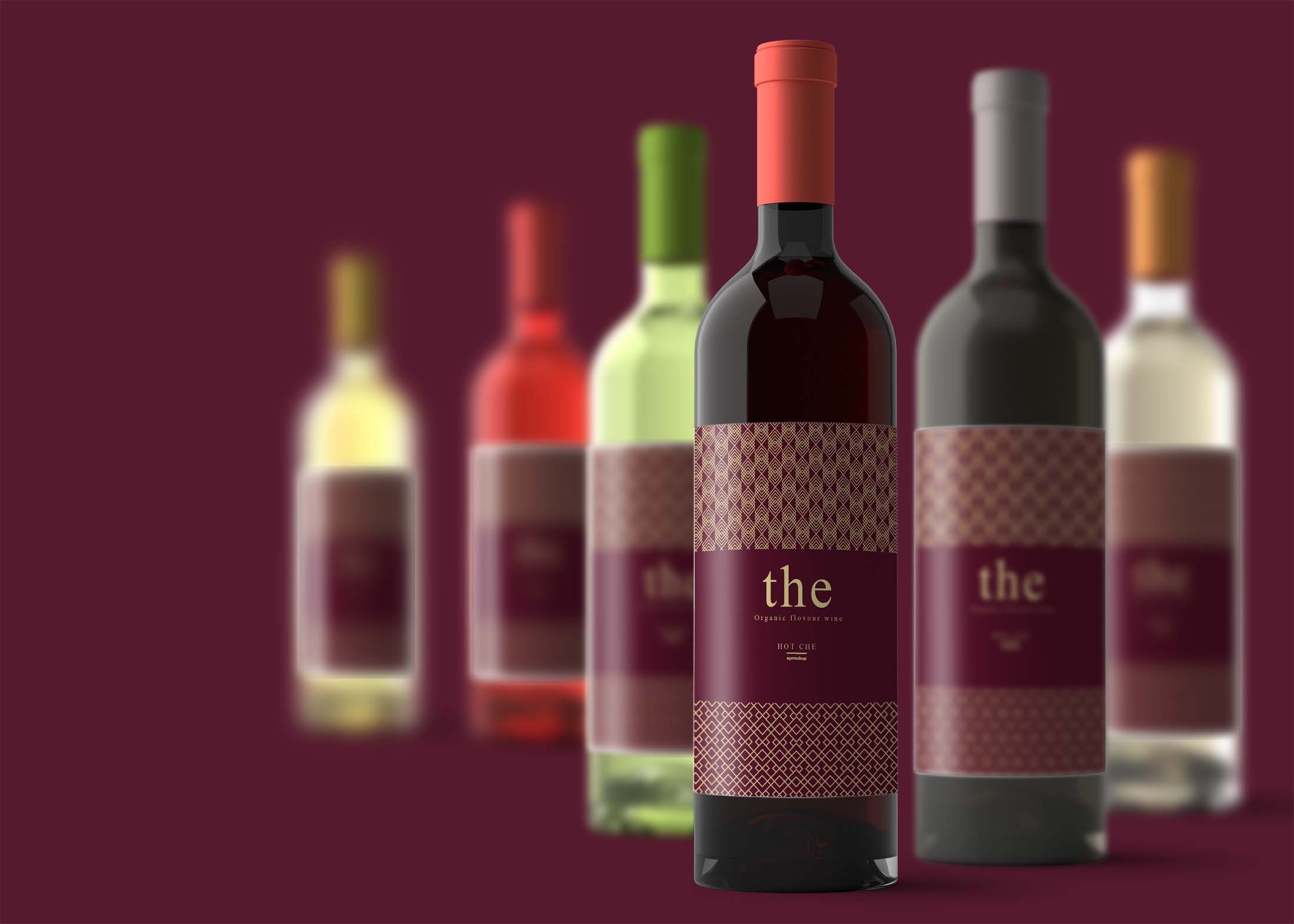 Realistic Wine Bottle Mockup Free Download 3 Free Realistic Wine Bottle Mockup