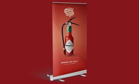 Free Residential Roll-up Banner Mockup