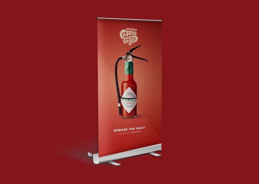 Free Residential Roll-up Banner Mockup