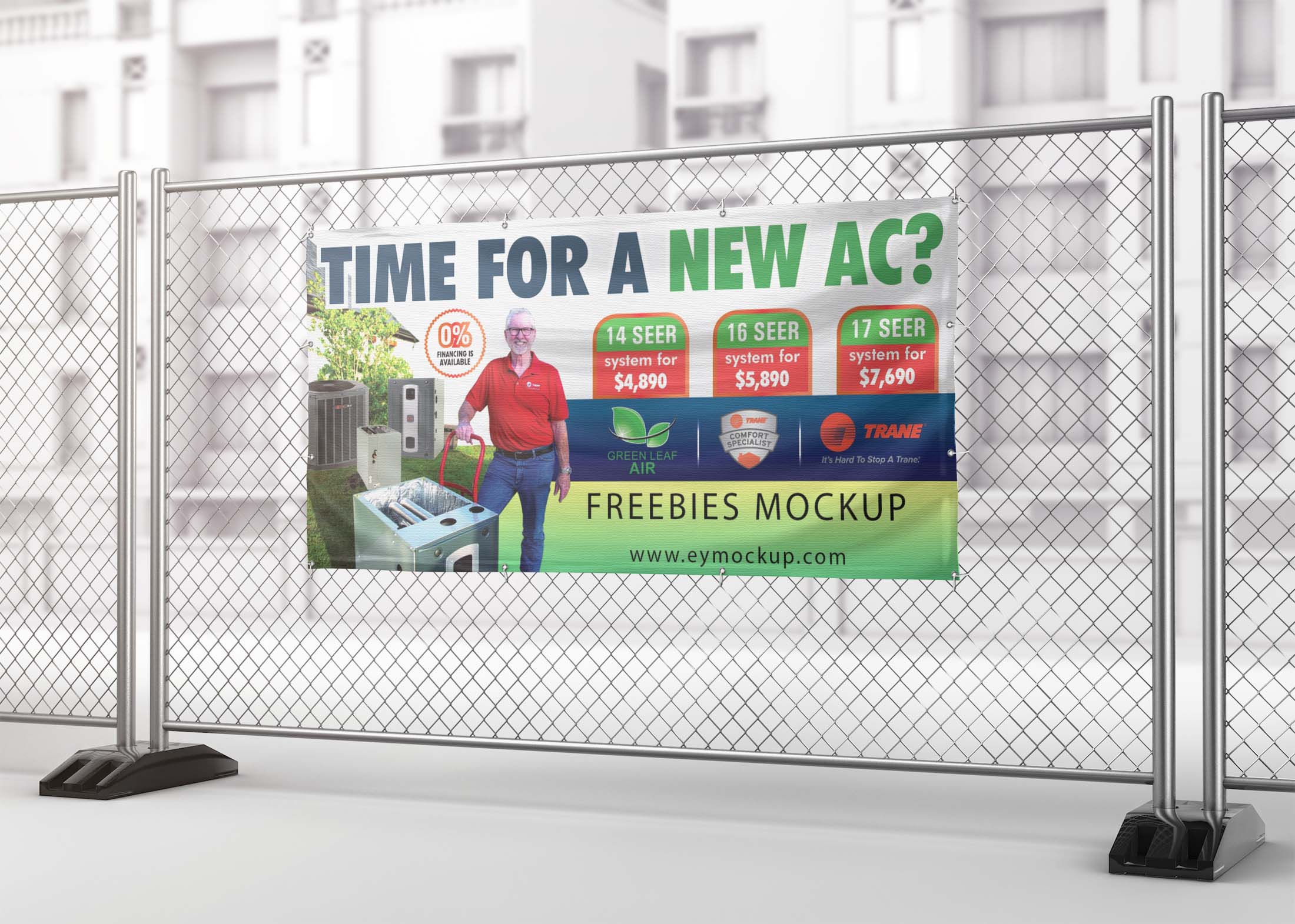 Download Free Simple Banner Mockup 3 Free Simple Banner Mockup