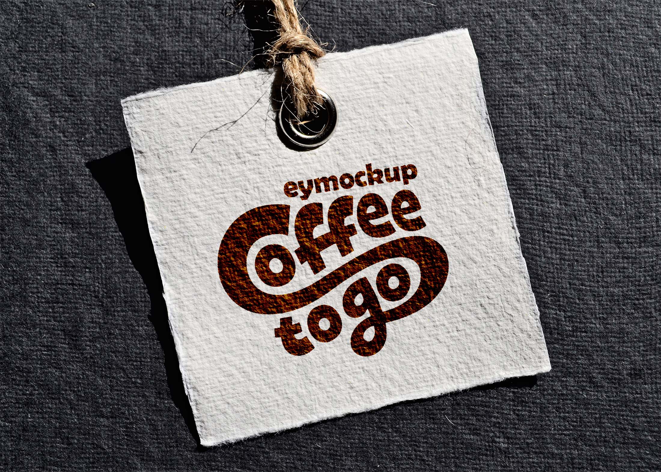 Free Simple Paper Tag Mockup