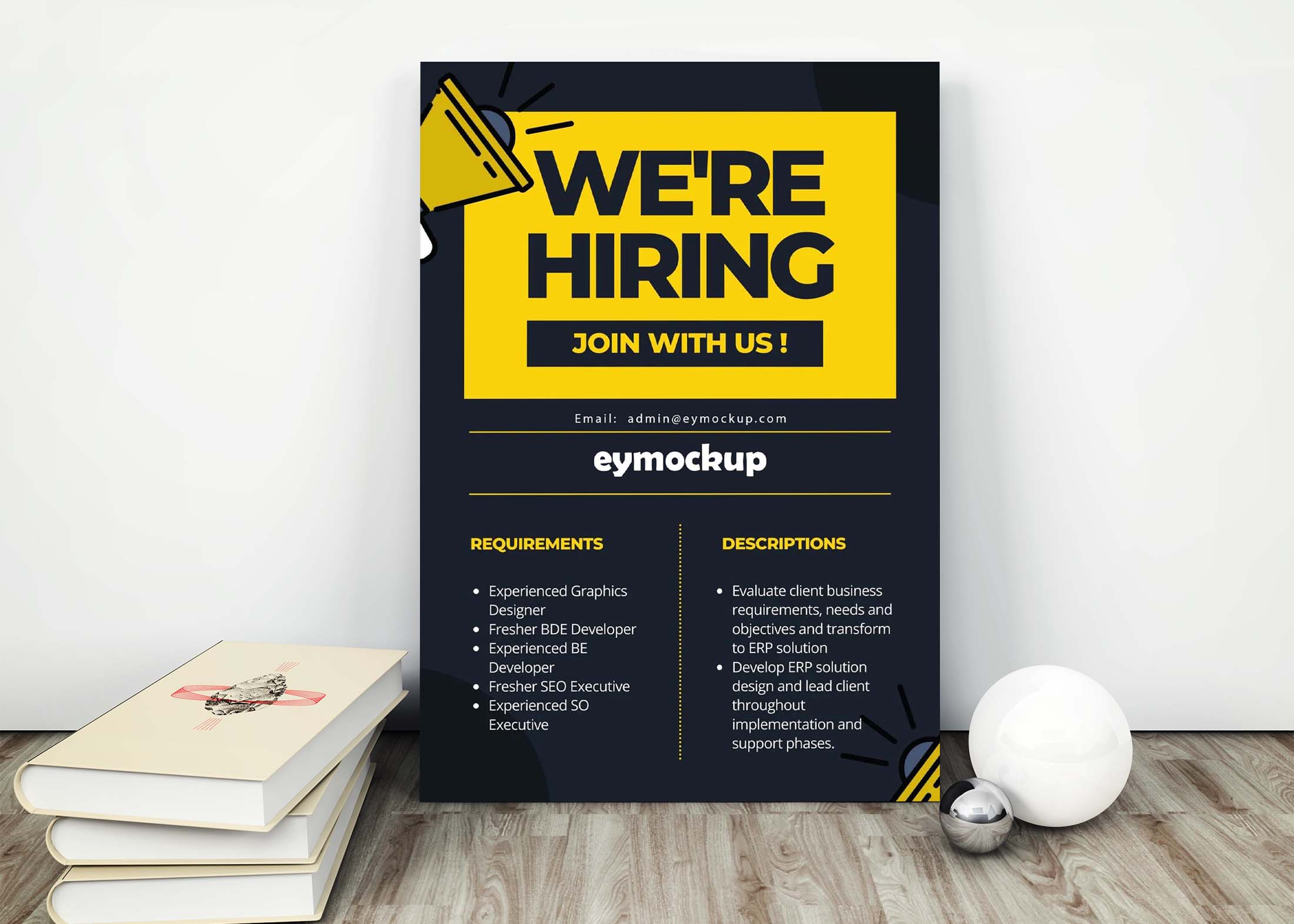 Free Simple Poster Mockup