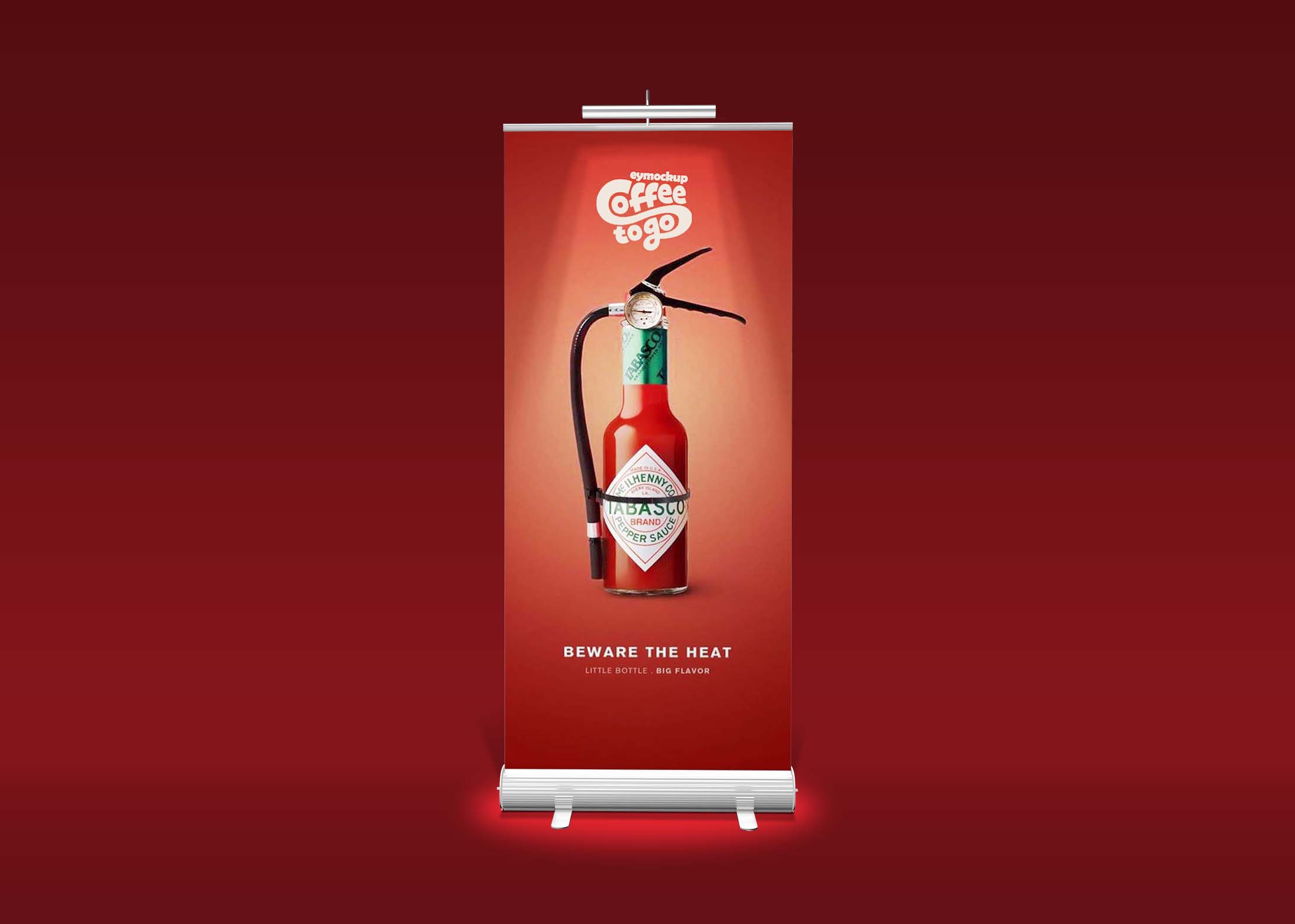 Free Single Roll-up Banner Mockup