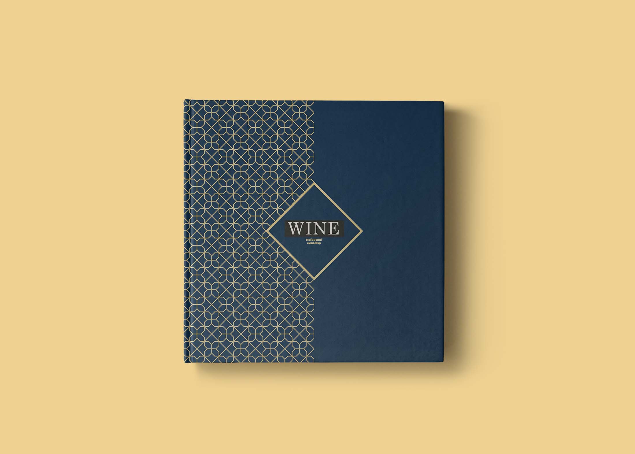 Free Square Book Cover Mockup