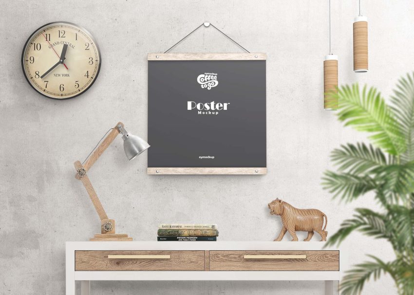 Free Square Poster Mockup