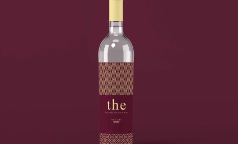 Free Transparent Wine Bottle Mockup