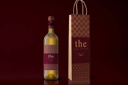Free Valentine Wine Bottle Mockup
