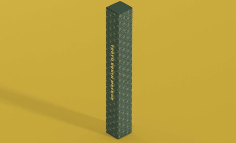 Free Vertical Foil Box Mockup