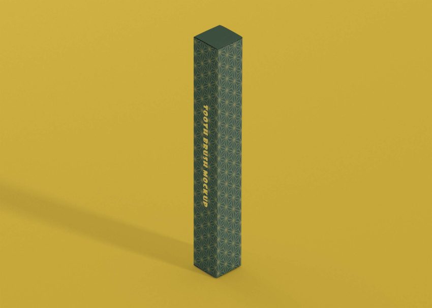 Free PSD Mockups 8 Free Vertical Foil Box Mockup