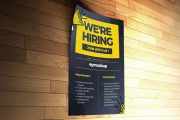 Free Wall Hiring Poster Mockup