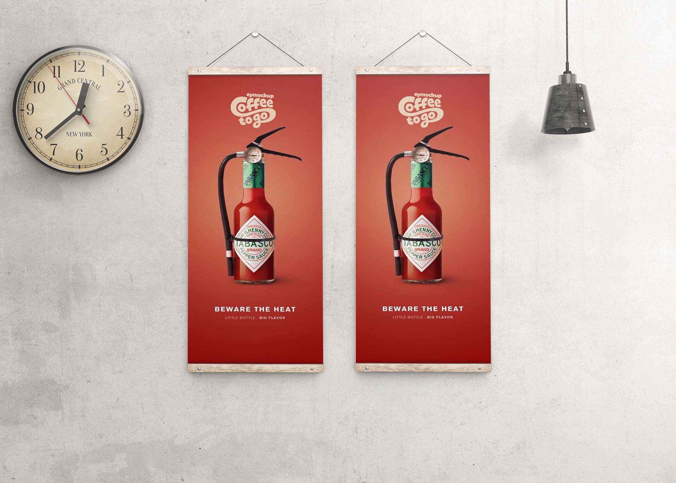 Free Wall Roll-up Banner Mockup