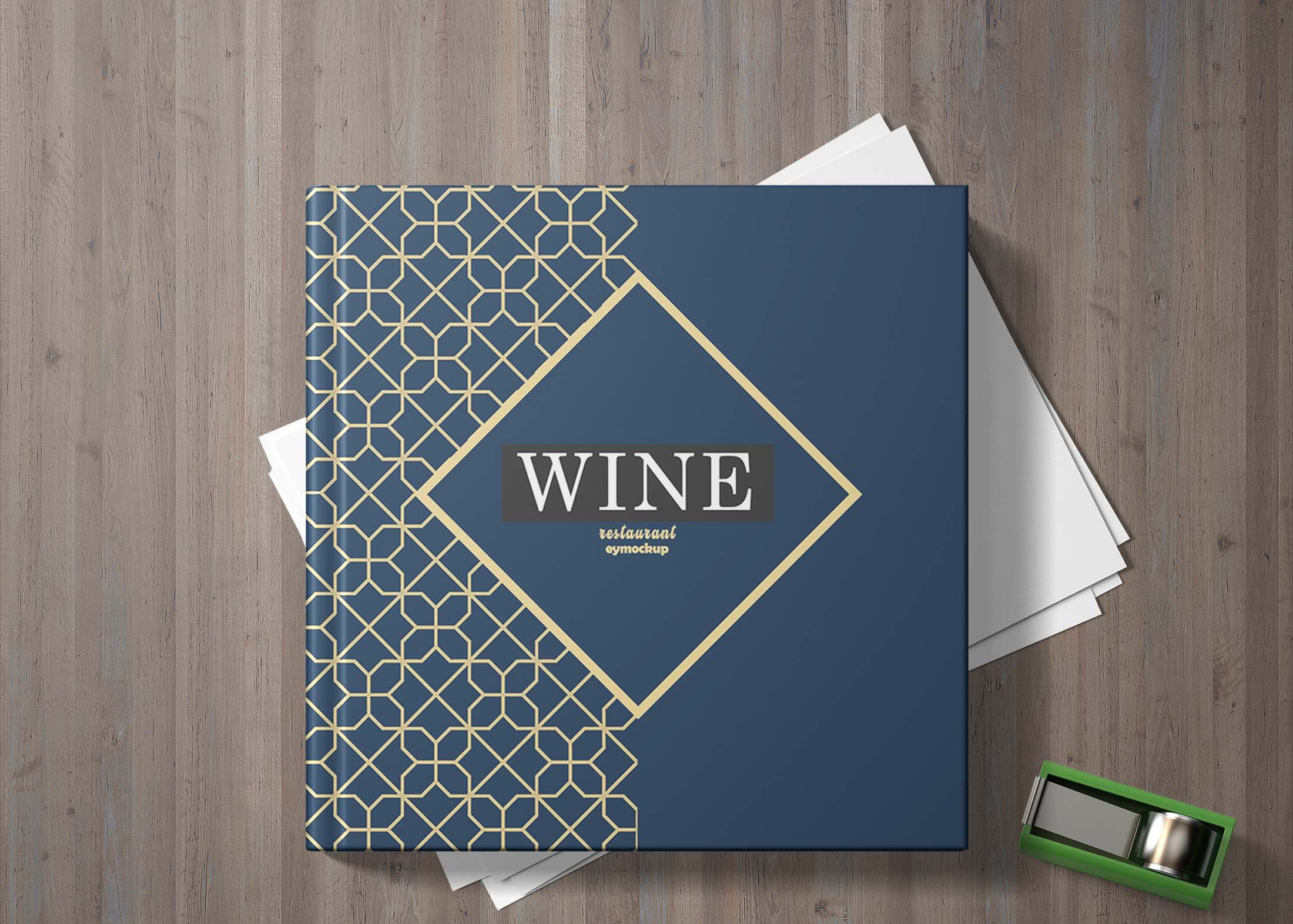 Free Wedding Album Cover Mockup