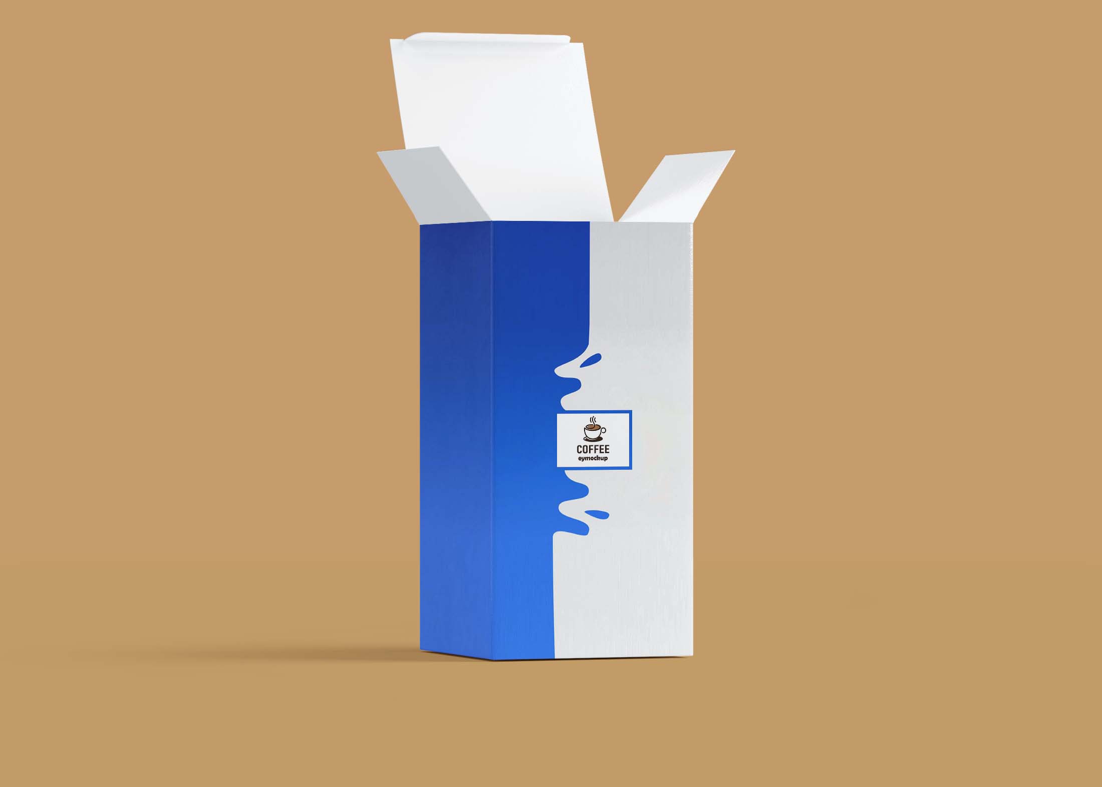 Free White Luxury Box mockup