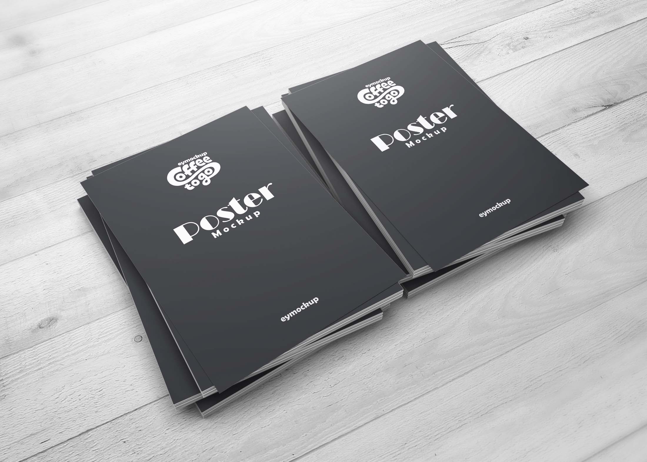 Free Wood Background Poster Mockup