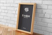 Free Wood Frame Poster Mockup