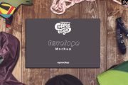 Free Wooden Table Poster Mockup