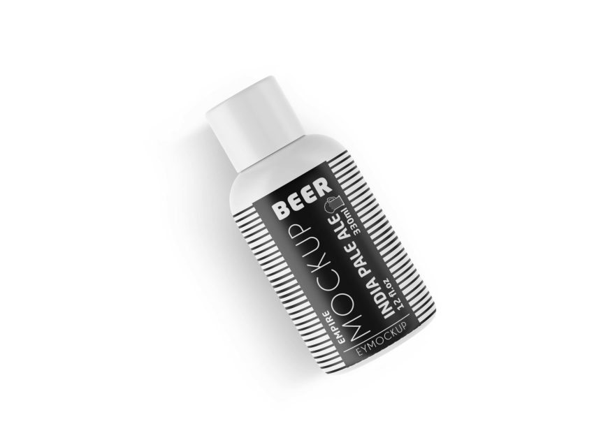 Free Diet Pill Bottle Label Mockup