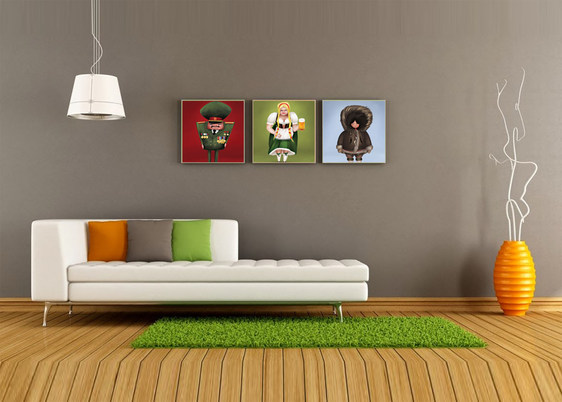 Free Designer Room Poster Mockup