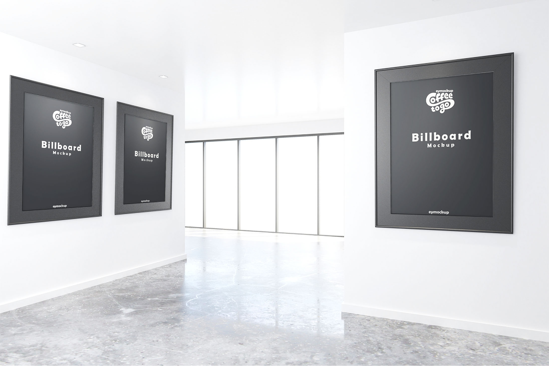 Free Office Walls Poster Mockup