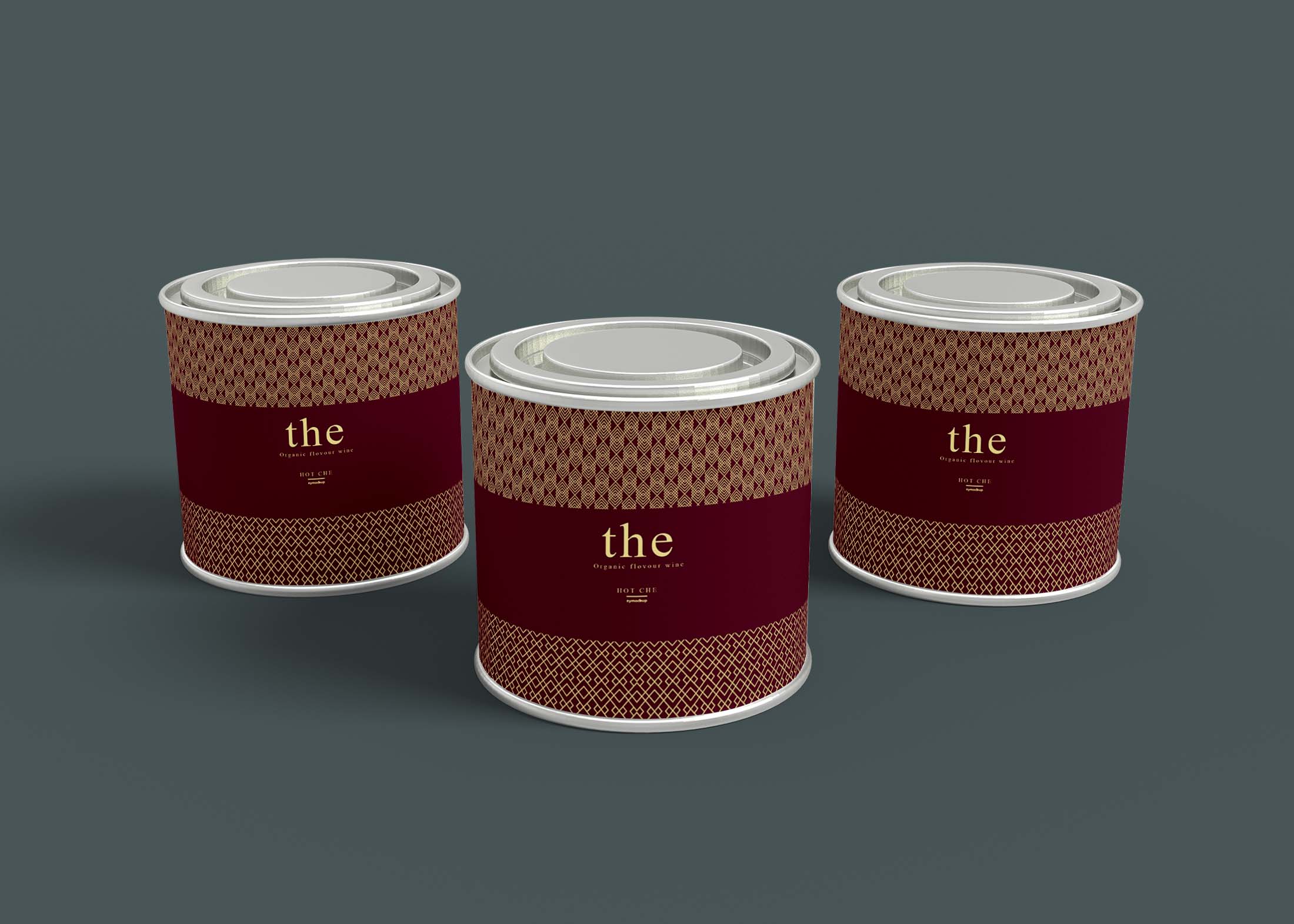 Free Oil Tin Can Packaging Mockup