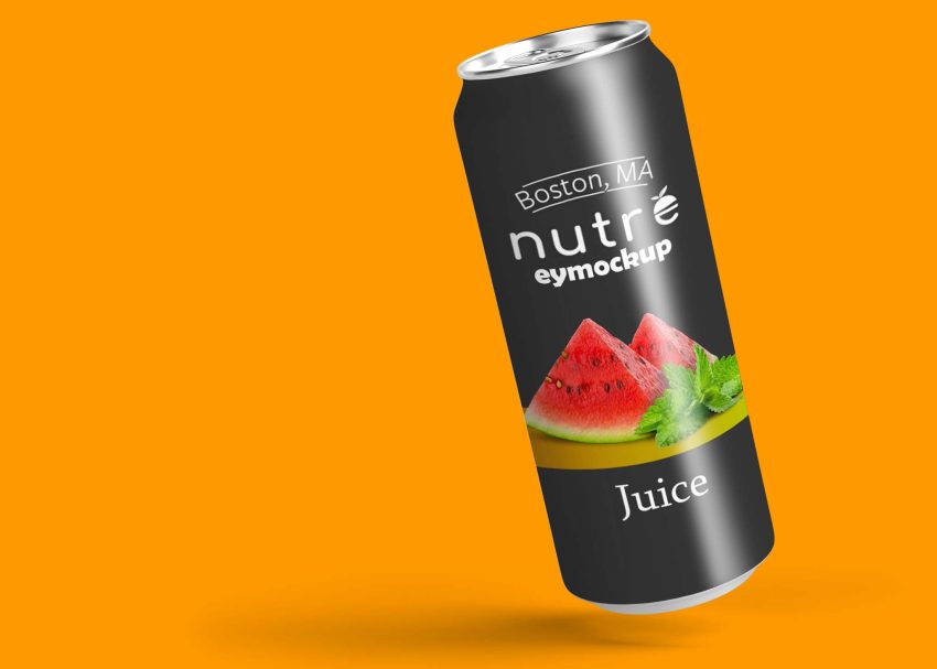 Free PSD Beer Can Mockup