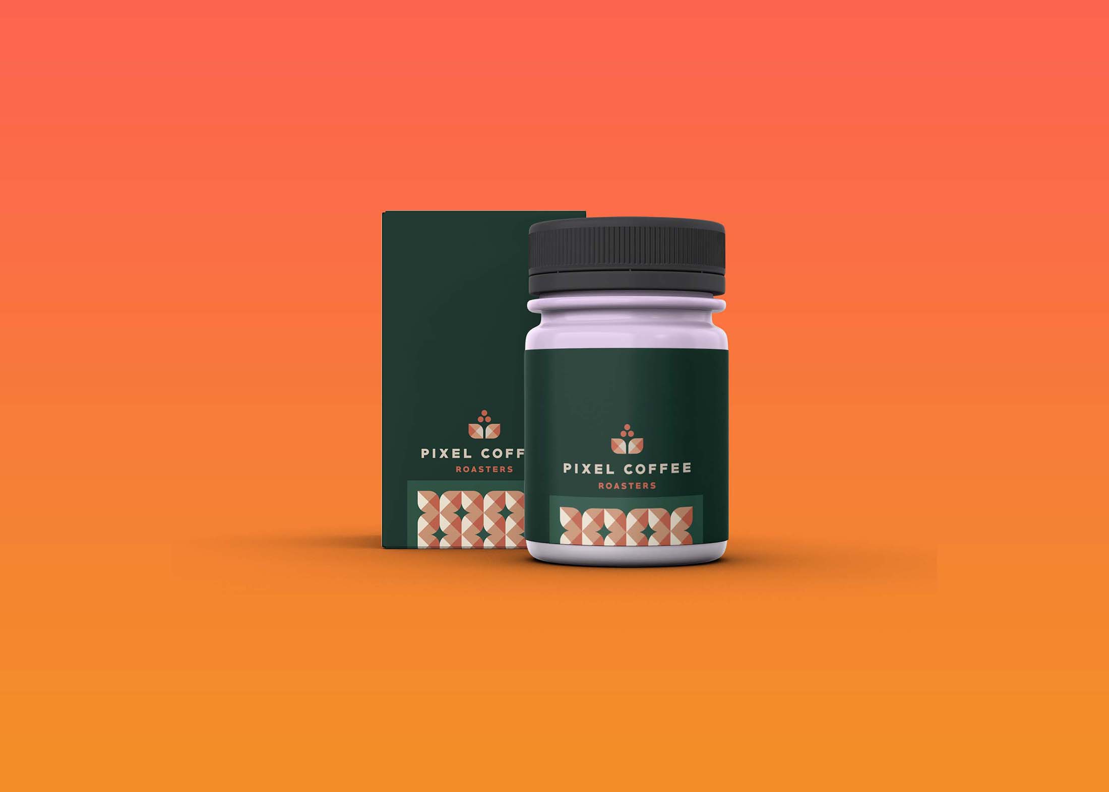 Free Pills Packaging Mockup