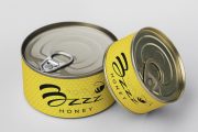 Free Tuna Fish Oil Can Mockup