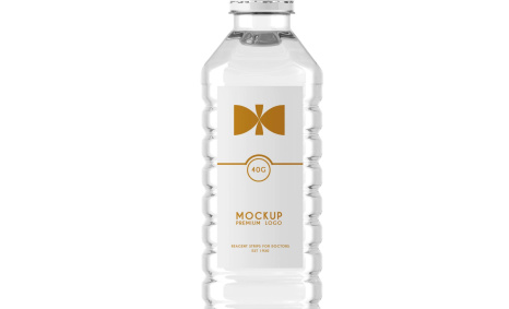 Free Classic Water Bottle Label Mockup