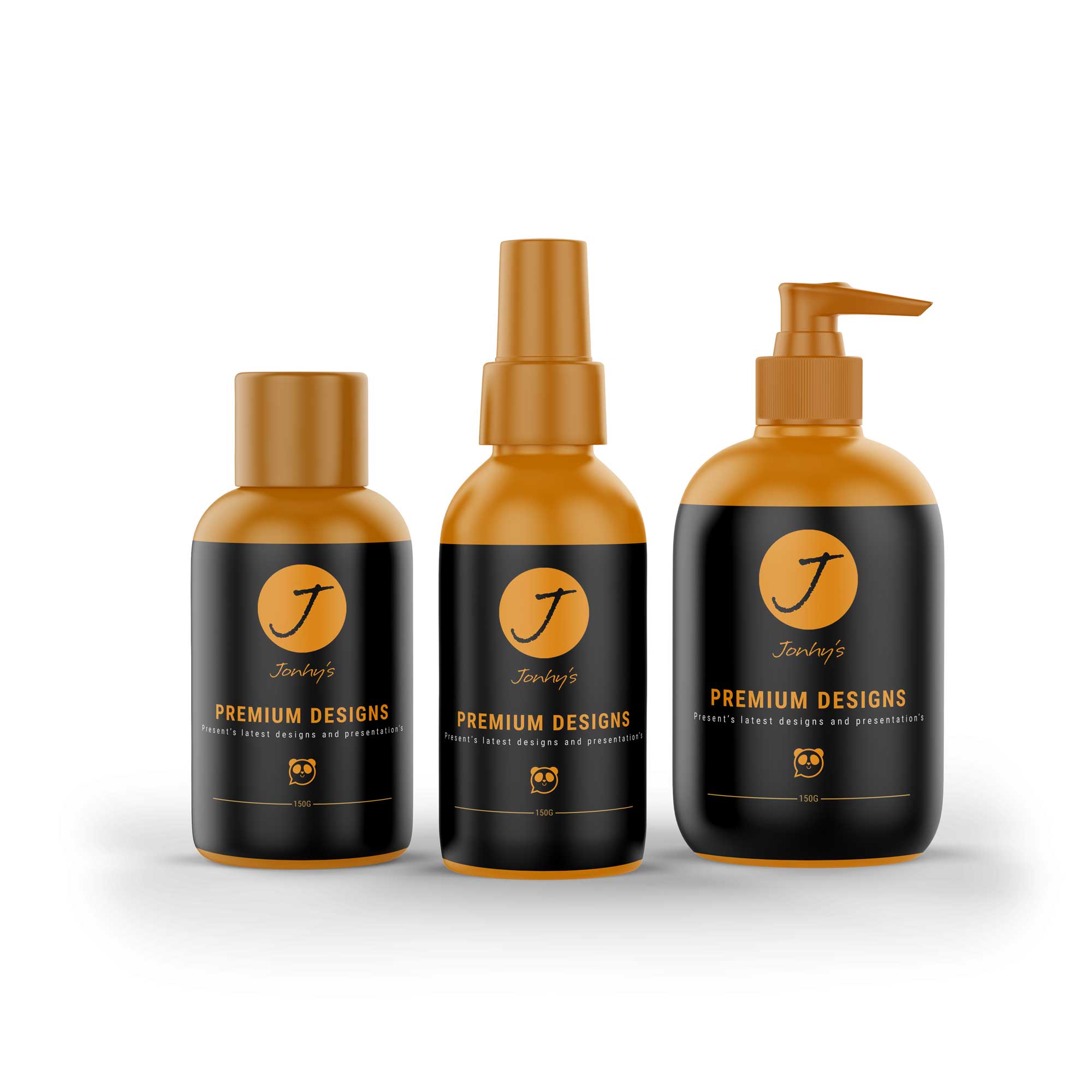 Free Cosmetic Bottle Label Mockup