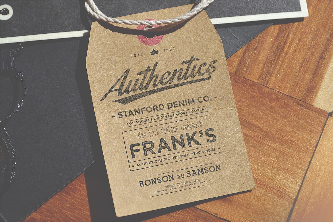 Free Authentic Cloth Label Mockup
