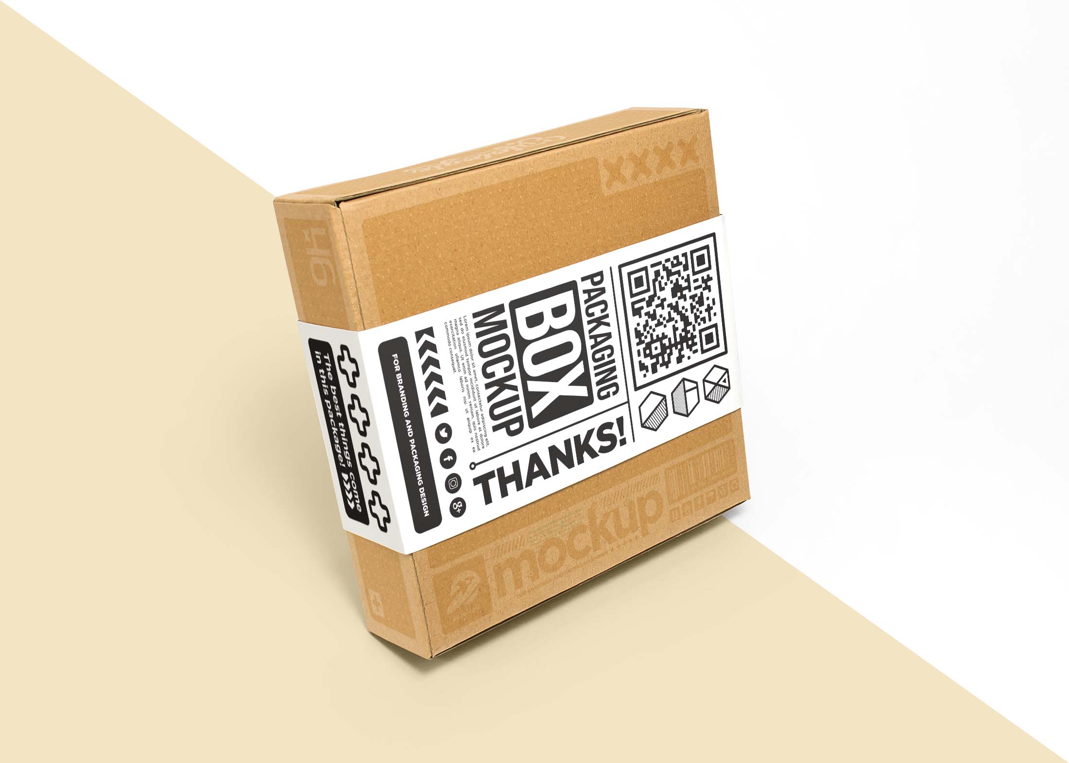 Free Card Box Packaging Mockup