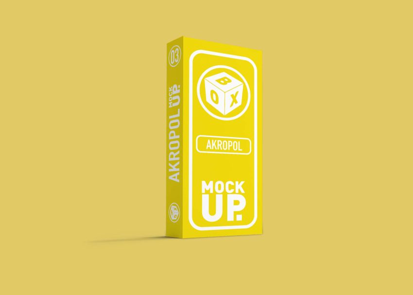 Free Long Thin Paper Box Mockup