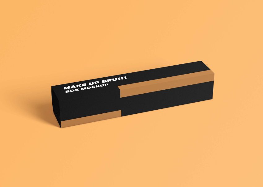 Free Make up Brush Box Mockup