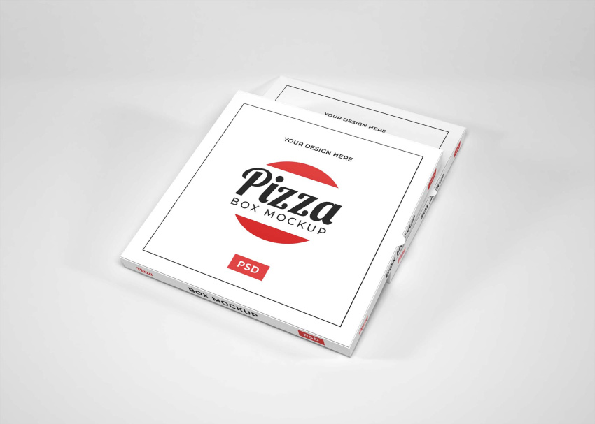 Free Pizza Box Mockup PSD
