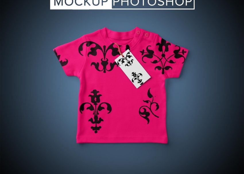 Baby PSD T Shirt Mockup 1 mace bak
