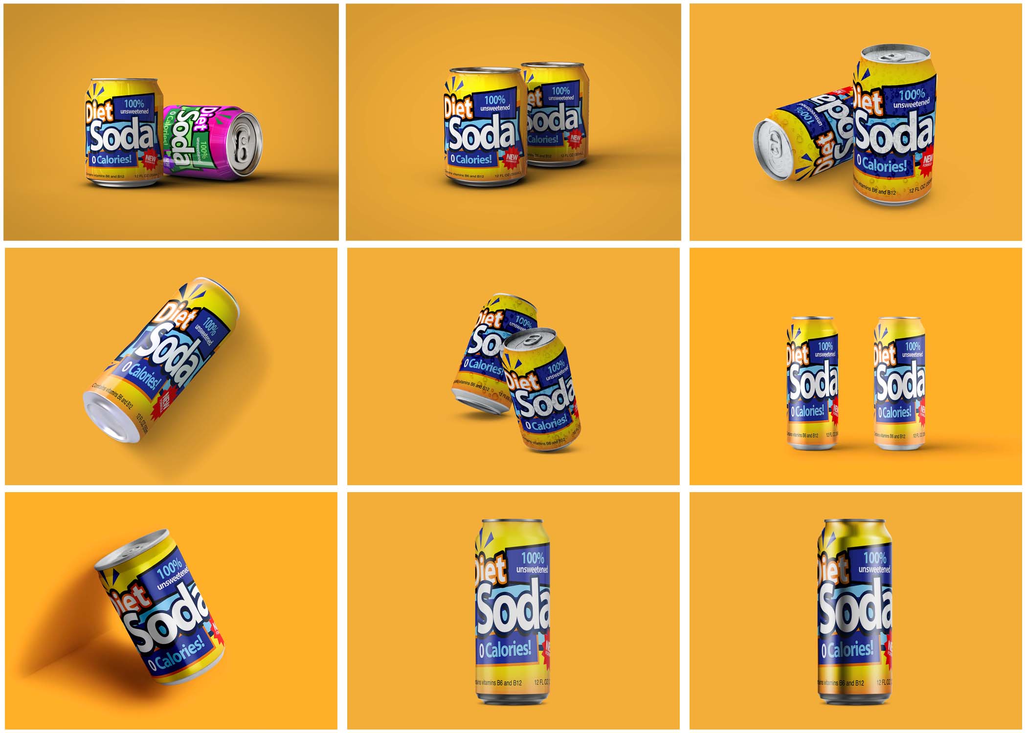 Branding with Soda and Drink Can Mockups 2 5