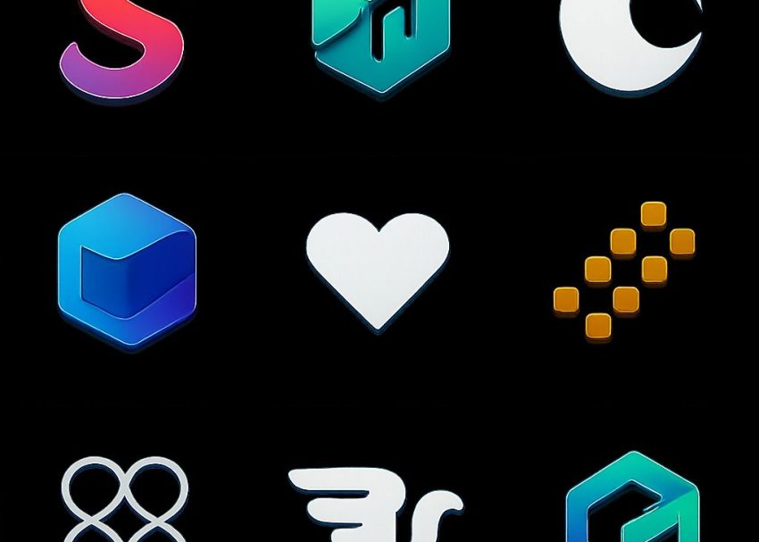 Free PSD Mockups 18 modern logo design trends